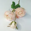 Dekorativa blommor 1st konstgjorda blommor Silke Tea Rose Lotus 95cm 8 huvuden Fake Plant Home Garden Party Decoration Accessories Bouquet