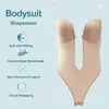 Cintura barriga shaper bodysuit shapewear profundo decote em v corpo shaper sem costas u mergulho tanga shapers cintura trainer mulheres cinta clara acolchoado push up espartilho 230824