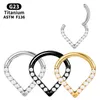 Пирсинг хряща tragus daith helix titanium septum Zircon Clicker Cring Ring Ring Серьги Сервины Сексуал G23 Body Jewelry для женщин