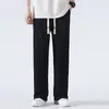 Herenbroeken Oversize heren Zwart Stretch Baggy Grijs Koreaans Wijde pijpen Zomer Ijszijde Cool Broek Recht Los Wit Vintage