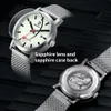 Wristwatches BERNY Automatic Watch Men Luminous Stainless Steel Self-Wind Wristwatch MIYOTA 8215 Waterproof Mechanical Swiss Railway Watch 230824