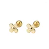 Stud Earrings 925 Sterling Silver Korean Simple Flower Mini For Women Girl Fashion Exquisite Jewelry Gifts