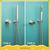 Handheld Shower Head With Bracket Concealed Into The Wall Type Hot And Cold Water Mixing Valve Set Stainless Steel Cylindrica HKD230825 HKD230825