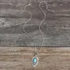 Pingente colares vintage turquesa gota de água charme colar para mulheres festa de casamento boho jóias presente e903