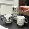 Tasses en céramique pour couples, boire de l'eau, café créatif, thé pour femmes, sens avancé, petit groupe