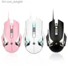 Ajazz AJ120 Wired Gaming Mouse med 8000DPI Max för PC White Blue Pink Color Valfri Mus Q230825