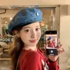Berets Summer And Autumn Retro Denim Caps For Women Show Face Small Japanese Versatile Harajuku Spice Girl Painter Hats Gorro