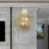 Wall Clocks Modern Wrought Iron Mute Electronic Quartz Clock Home Livingroom Sticker Crafts El Club Cafe Mural Decoration