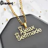 Hanger Kettingen Diamon Aangepaste Mode Roestvrij Stalen Naam Ketting Gepersonaliseerde Brief Goud Kleur NK Ketting Naambord Cadeau 230825