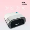 Nail Dryers Smart UV LED Lamp Dryer 48W 36PCS LEDs Gel Polish Intelligent Auto Sensor Nails Equipment Quickdrying 230825