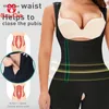 Bel karın şekillendiricisi guudia yan fermuar kancası colombianas fajas ameliyat sonrası tam vücut kolu şekillendirici gövde takım elbise zayıflama shapewear karın kontrol börek 230824