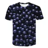 T-shirts voor heren Citroen Aardbei Druif Fruit Print 3D-printen T-shirt en damesmode Fun Casual korte mouw Zomer Est