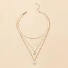 Hanger Kettingen Multilayer Boho Sieraden Kristal Maan Ketting Gouden Kleur Unquie Vrouwen Mode Lange Ketting Groothandel X0123