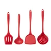 Spatola da cucina rossa Utensili da cucina Pala in silicone Paletta per noodle Cucchiaio a fessura Raschietto per spatola resistente al calore per padella antiaderente HKD230810