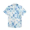 Men's designer shirt summer short sleeve casual button up shirt printed bowling shirt beach style breathable T-shirt clothing #526