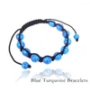 Bracelets à breloques vendant des bracelets en pierre naturelle ARRIVÉE ! Perles turquoises blanches pour hommes et femmes comme cadeau de festival