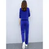 Women's Two Piece Pants Women Sweater Suit Sportswear Two-piece Autumn Long High-end Spring Fashion Explosion Style Casual Cardigan Set