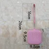 10pcs Coin Purses Silicone Plain Square Short Zipper Wallet With Wrist Mix Color