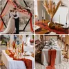 Столовый бегун 2/5/10pcs Хлопкольный марлей -бегун Dusty Blue Wedding Tablecloth Cheeseecloth Cover для столового фестиваля вечеринка дома 230824