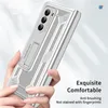 Luxury Magnetic gångjärnplätering Armor Vogue telefonfodral för Samsung Galaxy Folding Z Fold5 Fold4 Fold3 Fold2 5G Dålig Invisible Bracket Membran Kickstand Fold Shell