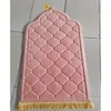 Carpet Rug Prayer Mat For Muslim Ramadan Flannel Worship Kneel Embossing Floor Carpets With Tassel Portable Travel 230825