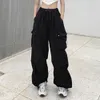 Kadın Pantolon Capris Kadın Sokak Giyim Techwear Kargo Koreli Harajuku Paraşüt Parçacı Pantolonlar Erkek Techpants Geniş Bacak Joggers Pantolon Kıyafetleri 230825