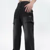 Mens Jeans FEWQ Men Niche Design High Waisted Slightly Flared Loose Trend Porckets All Seasons Versatile Street Pant 24X1001 230825