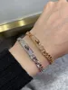 Luxus Designer Armband Titan Gold Armreif Männer Frauen Klassische Kette 18K vergoldet Schmuck Hochzeit Party Geschenk