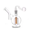 Großhandel Glasbong-Wasserpfeifen Ash Catcher 6Arm Tree Perc Bunte Ashcatcher Water Dab Rig Bongs Pipe Bubbler mit 14-mm-männlichem Rauchölbrenner oder Tabakschale