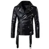 Vestes pour hommes Veste en cuir de pilote de moto Marque de mode Designer Punk Wind Oblique Zipper Design Manteau 230824