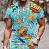 Men's T Shirts 2023 Summer Fashion Digital Printing Short-sleeved T-shirt Street Trend Casual Personalise Loose Y2k Tops Graphic