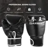 Gants de sport rouge noir adulte boxe professionnel sac de sable doublure Kickboxing pugilisme hommes femmes entraînement outil de combat 230824