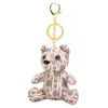 Accessori per parti di borse Kawaii Mini simpatico orso coniglietto cane peluche portachiavi giocattolo in morbido cotone catena per telefono 230825