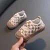 Turnschuhe Plaid Leinwand Schuhe für Mädchen Atmungsaktive 2023 Neue Low-top Frühling Herbst Kinder Mode Turnschuhe Weiche Casual Flache kinder Jungen L0825