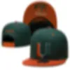 2022すべてのチームファンのNCAA USAカレッジブラウンカラー野球調整可能な帽子フィールドミックス注文サイズ閉じたフラットビルベースボールS262C