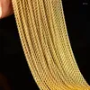 チェーンミキアオリアル18Kゴールドツイストチェーンネックレス女性用ファインジュエリーギフトCH002のための純粋なソリッドAU750ロープ