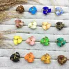 Anéis de Cluster 5 Pçs / Lote Natureza Cristal Cor Pedra Jóias Anel Atacado Natural Druzy Gemstone Helicóide Banhado A Ouro