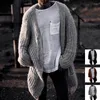 Men's Sweaters Autumn And Winter Mid-long Knit Thick Needle Cardigan Sweater Coat