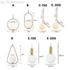 Modern LED -rund glasboll pendellampor järn E14 hängslampor hängande ljusarmatur för levande sovrum matsal hkd230825