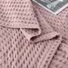 Blankets Yaapeet Summer Waffle Plaid Cotton Bed Blanket Throw Thin Quilt Knitted Bedspread Home el Coverlets Green Pink Throw Blankets 230824