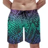 Herenshorts Waterverf Slangenleer Board Zomerprint Hardlopen Surf Strand Korte broek Sneldrogend Grappig patroon Grote maat zwembroek