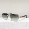 Diseñador de moda top Carti gafas de sol tipos de borde de corte personalizado sin montura ins net red mujeres ct0013 Reproducción perfecta