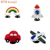 HYBkuaji aereo auto arcobaleno super 3D cro c charms per scarpe all'ingrosso pvc fibbie per scarpe decorazioni accessori basket calcio