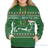 Heren Hoodies Heren Sweatshirt Voor Vrouwen Grappige Teckel Door De Sneeuw Lelijke Kersttrui Print Casual Hoodie Streatwear