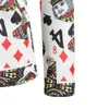 Ternos masculinos Blazers Jogando Cartas Poker Imprimir Engraçado Mens Blazer Jaqueta Coreana Moda Festa Prom Traje Homme Masculino Vintage Terno Blazer Hombre 230824