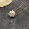 펜던트 목걸이 Guaiguai Jewelry 실제 흰색 진주 볼 여성 결혼식 파티 체인 목걸이 신부 액세서리