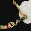 bijoux mode classique sterling couleur pierre précieuse perle pendentif bracelet grand diamant designer pour femmes bracelet diamant cadeau de mariage sans boîte