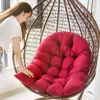 Oreiller 120x80cm panier suspendu chaise d'oeuf canapé extérieur balançoire doux confortable épaissi jardin hamac coussins de siège