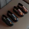 Flat Shouse Boys Leake Shoes British Oxfords Дети повседневные квартиры детские лоферы Slip-On Classic 2023 весна осенью для свадьбы Soft L0825