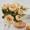 Decorative Flowers 30cm 8 Heads 1 Bouquet Peony Silk Fake Rose 9 Colors Artificial Ornament Vintage DIY Wedding Party Home Decoration